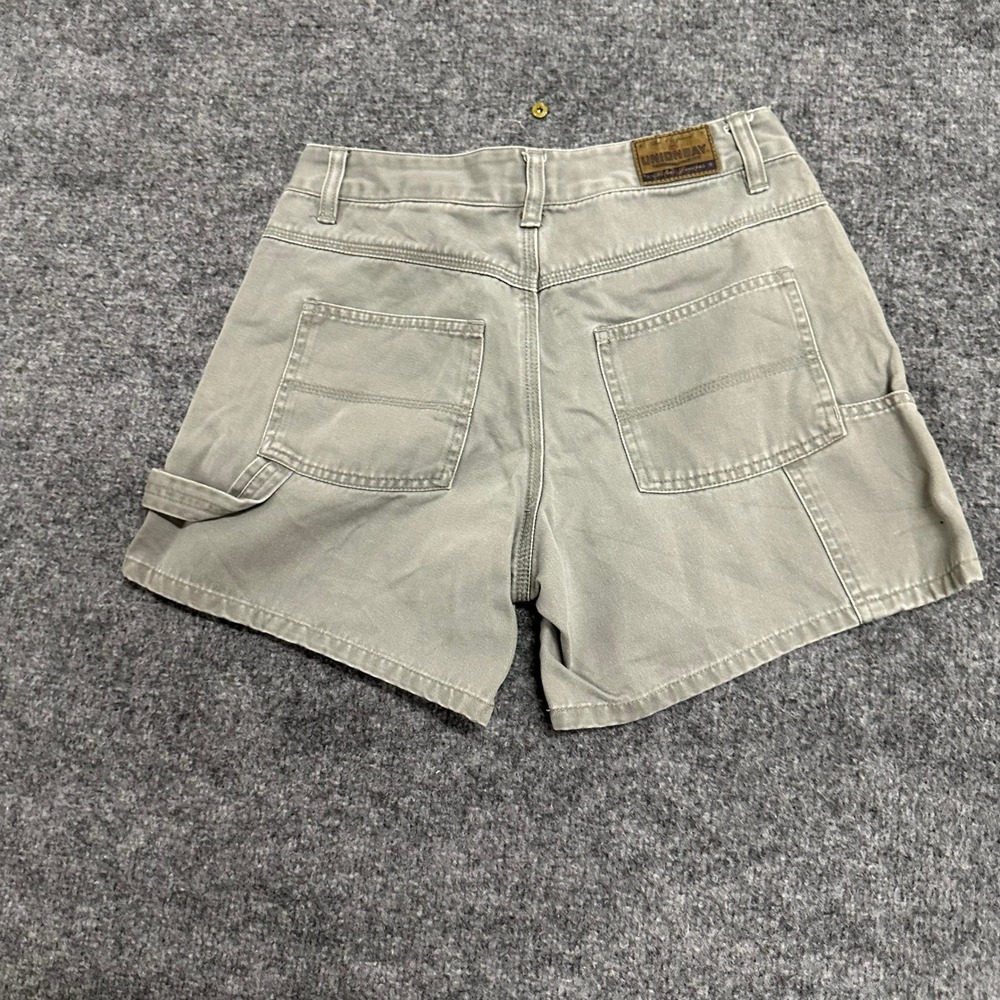 Unionbay Carpenter Shorts Womens Size 5 Gray Utility Cotton Hammer Loop Casual
